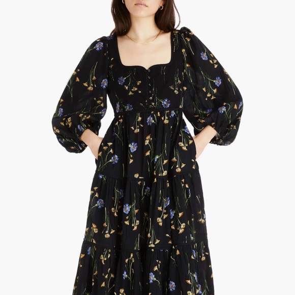 Madewell Dresses & Skirts - Madewell Xiomara Floral Print Long Sleeve Cotton Dress